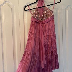 BCBG Magenta Pink satin party dress Size 8 Medium